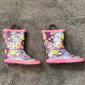 Floral Kids Rain Boots